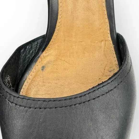 Ugg Black Leather Beaded Ankle Strap Cork Platform Wedge Sandals 8.5 Breathable - Picture 14 of 16